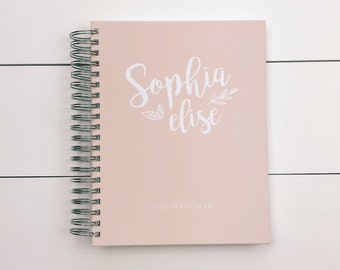 Personalized Baby Memory Book: Modern First Year Album