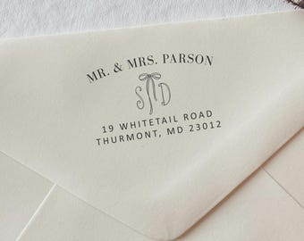 Self Inking Address Stamp. Modern Simple Return Address Stamp. Self Inking Stamp. Rubber Address Stamp. Wedding Return Address Stamp.