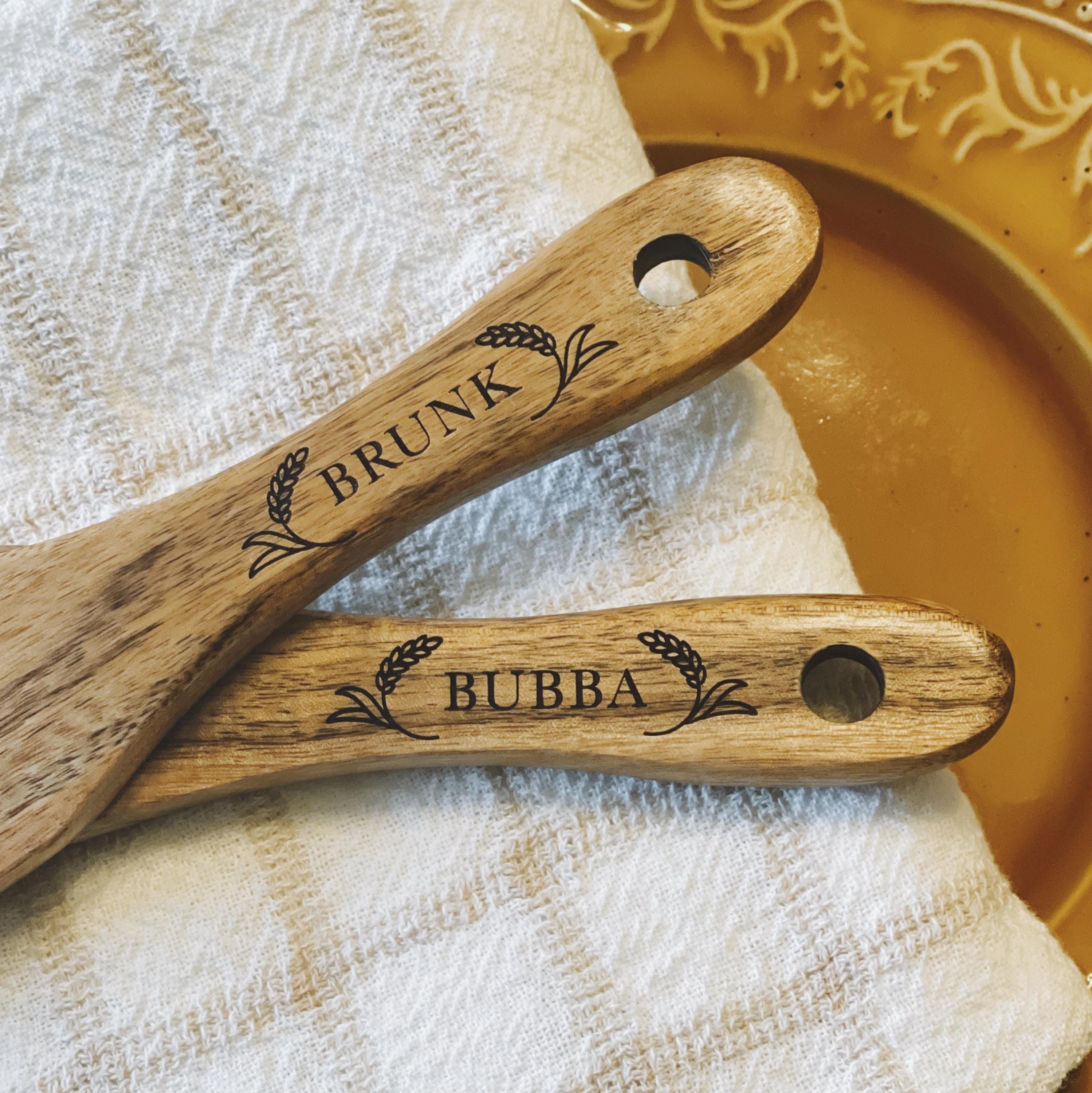 Spurtle in legno per pasta madre Starter burro spatola per pane cucchiaio di legno per insalata miscelazione strumento di cottura pentole utensili da cucina