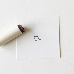 Mini MUSIC NOTE Stamp. Rubber Planner Stamp. Bujo Bullet journaling stamp. Scrapbooking Stamp. Planner Stamp. Art Stamp.