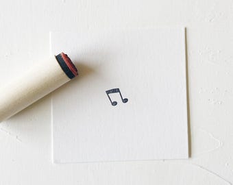 Mini MUSIC NOTE Stamp. Rubber Planner Stamp. Bujo Bullet journaling stamp. Scrapbooking Stamp. Planner Stamp. Art Stamp.