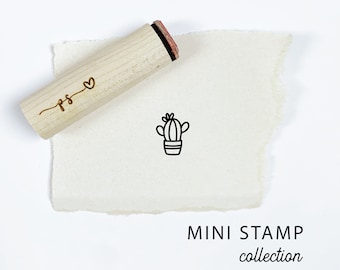 Mini CACTUS Stamp. Rubber cactus Stamp. Bujo Bullet journaling stamp. Scrapbooking Stamp. Planner Stamp. Art Stamp. Custom Rubber Stamp.