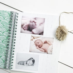 Modern Baby Book. Custom Floral The First Year Baby Book image 7