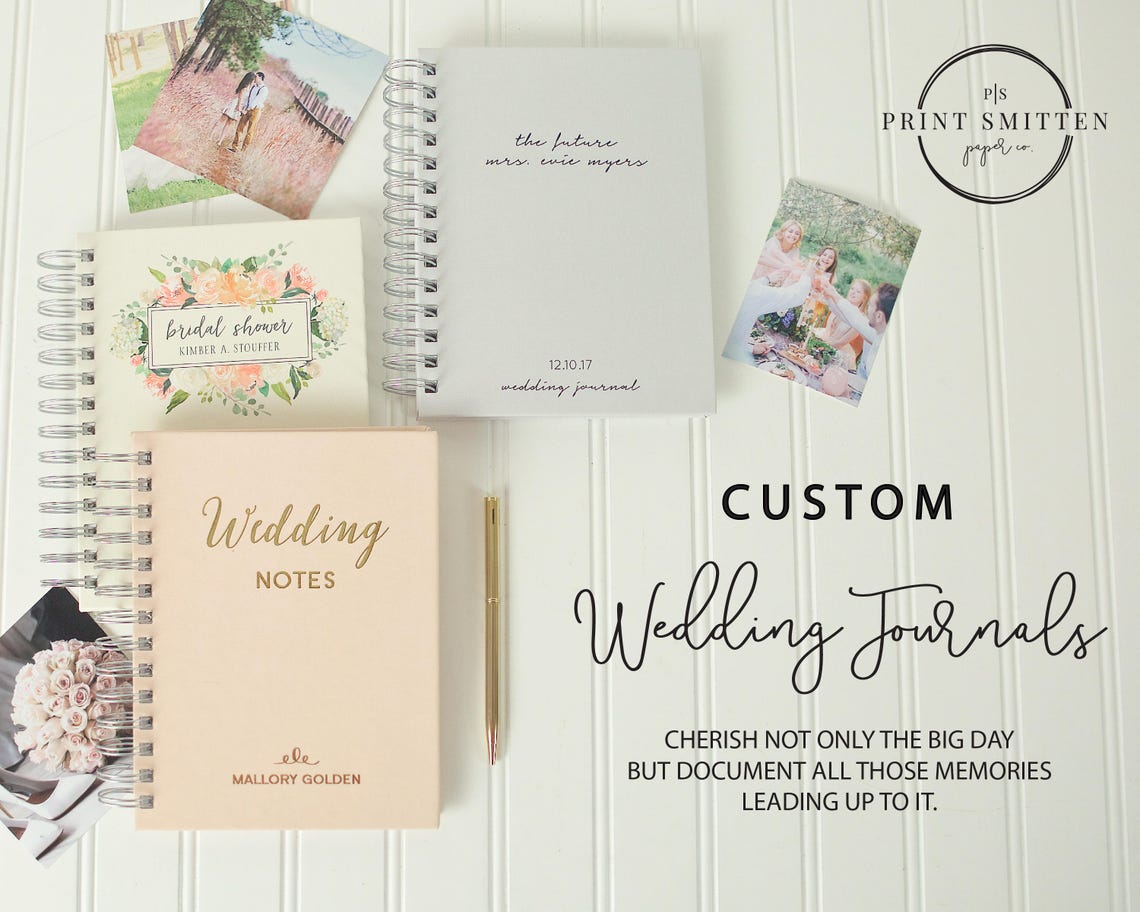 Wedding Journal. Custom Personalized Bridal Journal. Bride Etsy