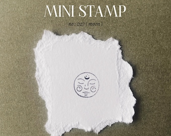 Mini Moon Stamp. Rubber planner stamp. Bujo bullet journaling stamp. Scrapbooking stamp. Planner Stamp. Art Stamp. Mini Stamp