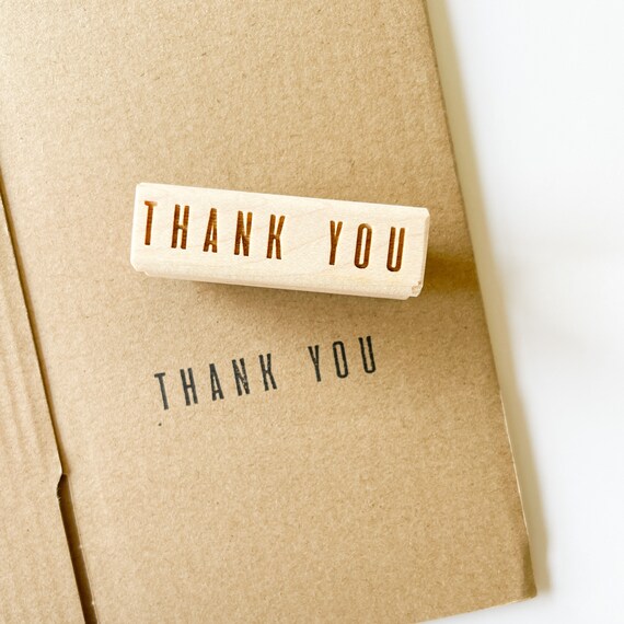 Thank You Stamp. Simple Modern Thank You Rubber Stamp. Stamp For Packa –  Print Smitten Paper Co