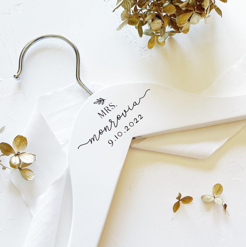 Custom Wedding Dress Hanger for Bride or Bridal Party.