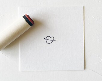 Mini LIPS Stamp. Rubber Planner Stamp. Bujo Bullet journaling stamp. Scrapbooking Stamp. Planner Stamp. Art Stamp Custom Rubber Stamp.