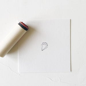 Mini DIAMOND Stamp. Rubber planner stamp. Bujo bullet journaling stamp. Scrapbooking stamp. Planner Stamp. Art Stamp. Custom Rubber Stamp.