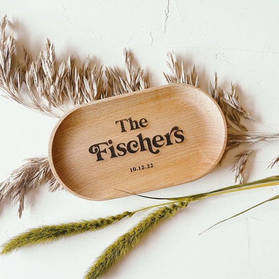 Personalized Wooden Tray Gift. Small Catch All Tray. Valet Etsy