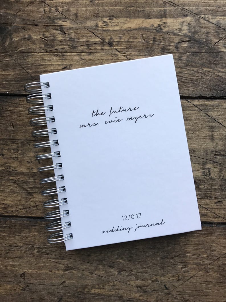 Wedding Journal. Custom Personalized Bridal Journal. Bride Etsy