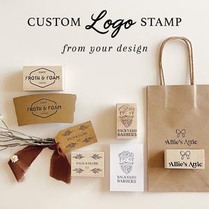 Custom Logo Stamp. Stamp for branding. Custom Business Stamp. Coffee Shop Stamp. Small Business Stamp. Stamp for Packaging.