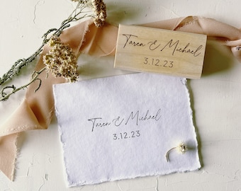 Custom Wedding Stamp. Save The Date Stamp. Wedding Envelope Stamp. Wooden Custom Stamp for Stationery.