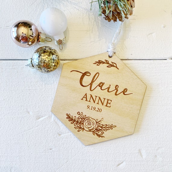 Personalized Gift Baby Name Ornament. Baby Shower Gift Custom Etsy