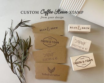 Sello con logotipo personalizado para fundas de café: Suministros de cafetería de marca