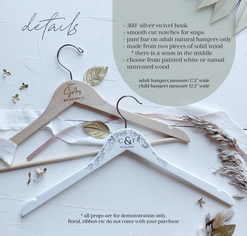 Personalized Wedding Dress Hanger. Custom Hanger for Bride. Etsy