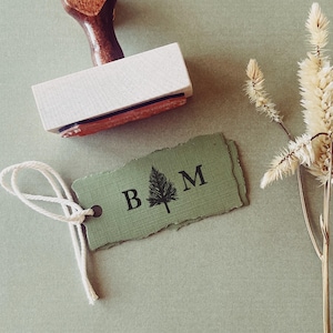 Rustic Woodland Wedding Stamp with Tree Design.