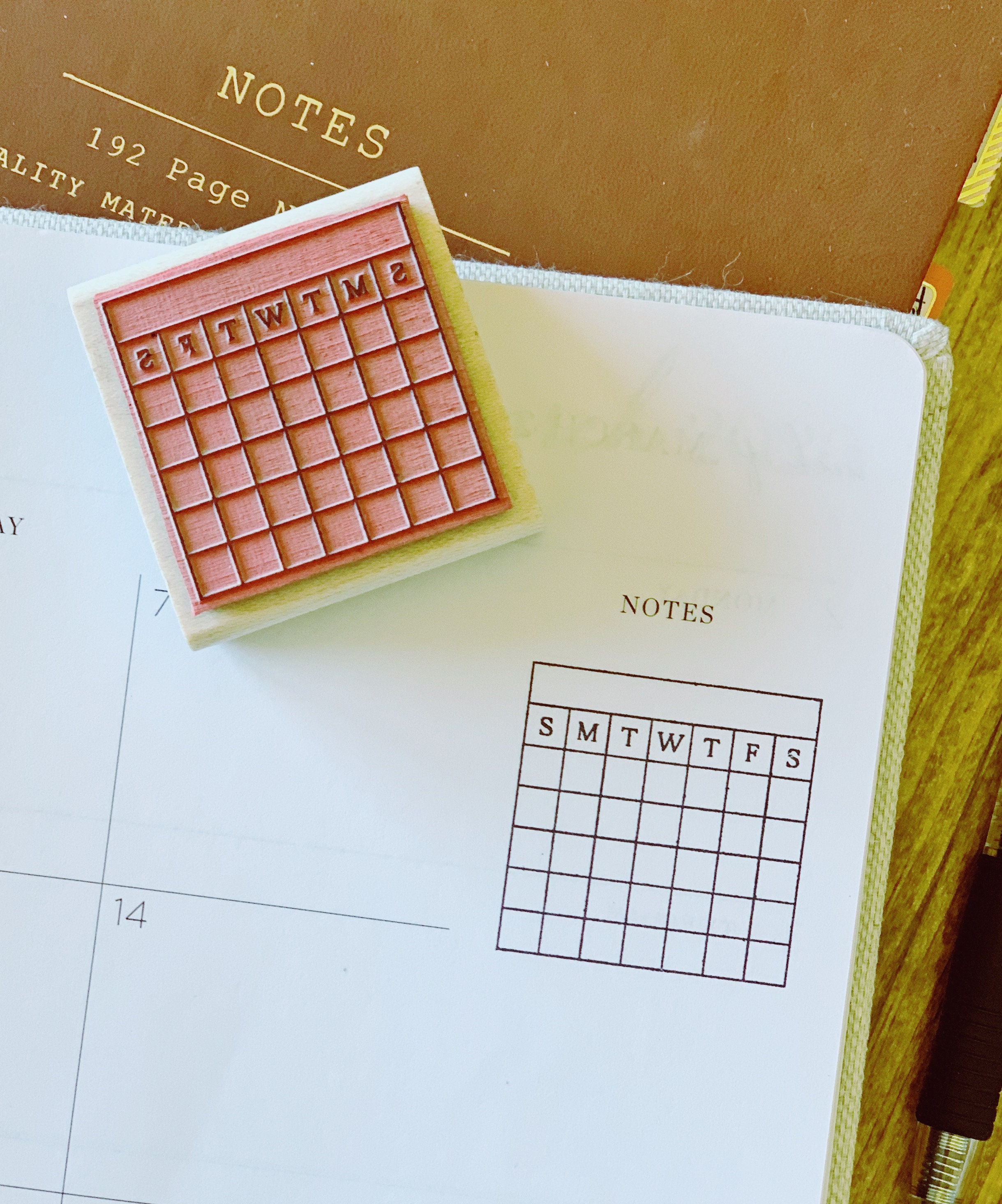  Stamps by Impression Journal, Habit Tracker, Calendar Rubber  Stamp 1.5 x 2.25 5 Row ST 0999 : Office Products