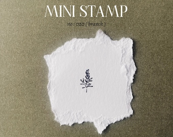 Mini Branch Stamp. Rubber planner stamp. Bujo bullet journaling stamp. Scrapbooking stamp. Planner Stamp. Art Stamp. Mini Stamp