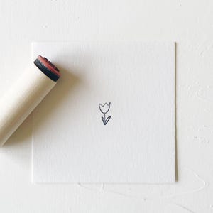 Mini TULIP Stamp. Rubber planner stamp. Bujo bullet journaling stamp. Scrapbooking stamp. Planner Stamp. Art Stamp Custom Rubber Stamp.