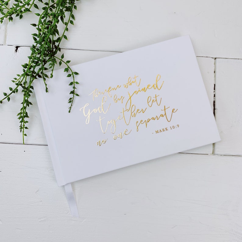 Christian Wedding Guestbook. Custom Bible Verse Wedding Guest Etsy