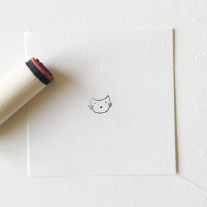 Mini CAT Stamp. Rubber Planner Stamp. Bujo Bullet journaling stamp. Scrapbooking Stamp. Planner Stamp. Custom Rubber Stamp.