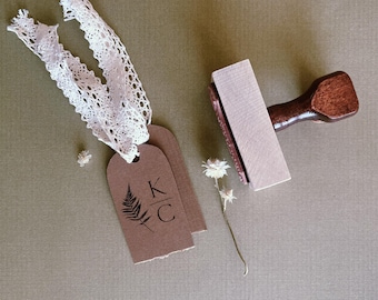 Rustic Fern Custom Wedding Envelope Stamp.