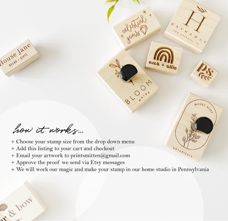Custom Logo Stamp. Custom Rubber Stamp for Logo. Stamps for Etsy UK