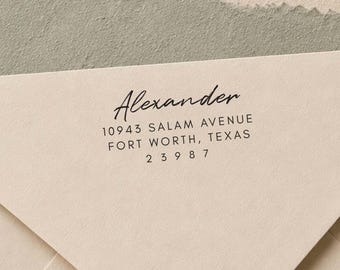 Return Address Stamp. Self Inking Stamp. Custom Return Address Stamp. Family Address Stamp. Envelope stamp. Rubber Stamp.
