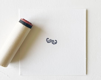 Mini MUSTACHE Stamp. Rubber planner stamp. Bujo bullet journaling stamp. Scrapbooking stamp. Planner Stamp. Art Stamp. Custom Rubber Stamp.