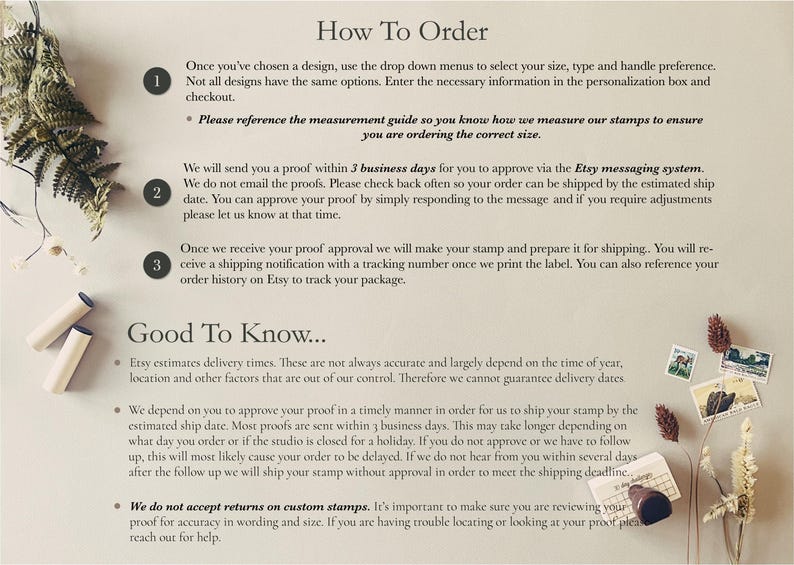 a poster with instructions on how to order