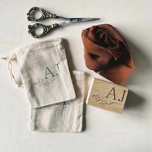 Custom Wedding Stationery Envelope initials Stamp.