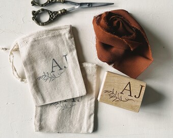 Custom Wedding Stationery Envelope initials Stamp.