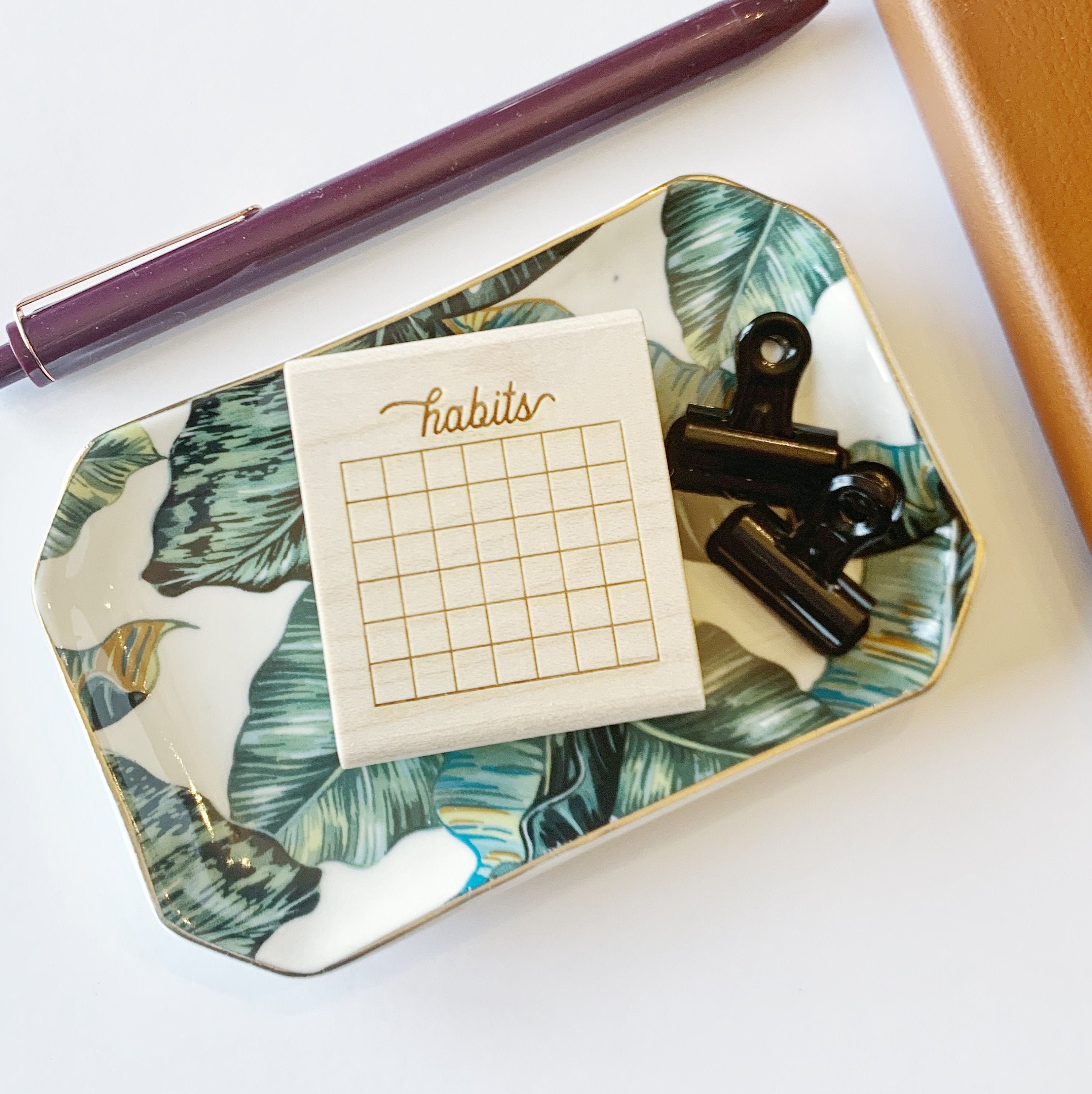 Tropical Habit Tracker Planner And Bullet Journal Accessories | Poster