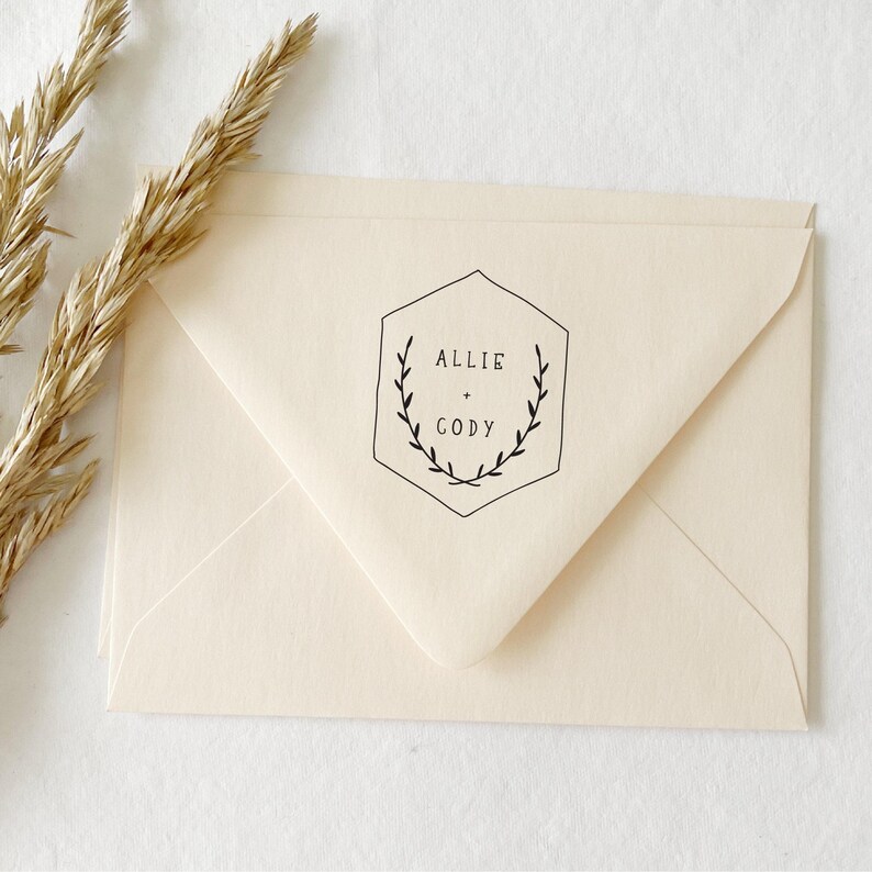 Custom Monogram Wedding Stamp. image 1