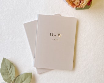 Foiled Wedding Vow Book Set: Personalized Keepsake Gift