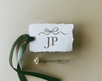 Custom Coquette Bow Stamp for Wedding Stationery.