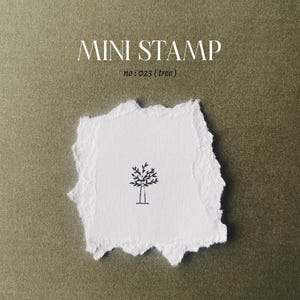 Mini Tree Stamp. Rubber planner stamp. Bujo bullet journaling stamp. Scrapbooking stamp. Planner Stamp. Art Stamp. Mini Stamp