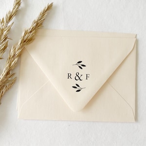 Custom Wedding Stamp with Couple Initials.