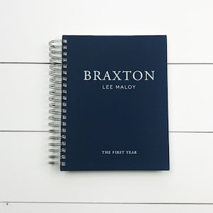 Personalized Baby Memory Book: Modern First Year Album