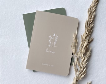 Wedding Vow Books Set of 2. Customized Wedding Vows keepsake. Wedding Vow Gift. Bride and Groom Vows