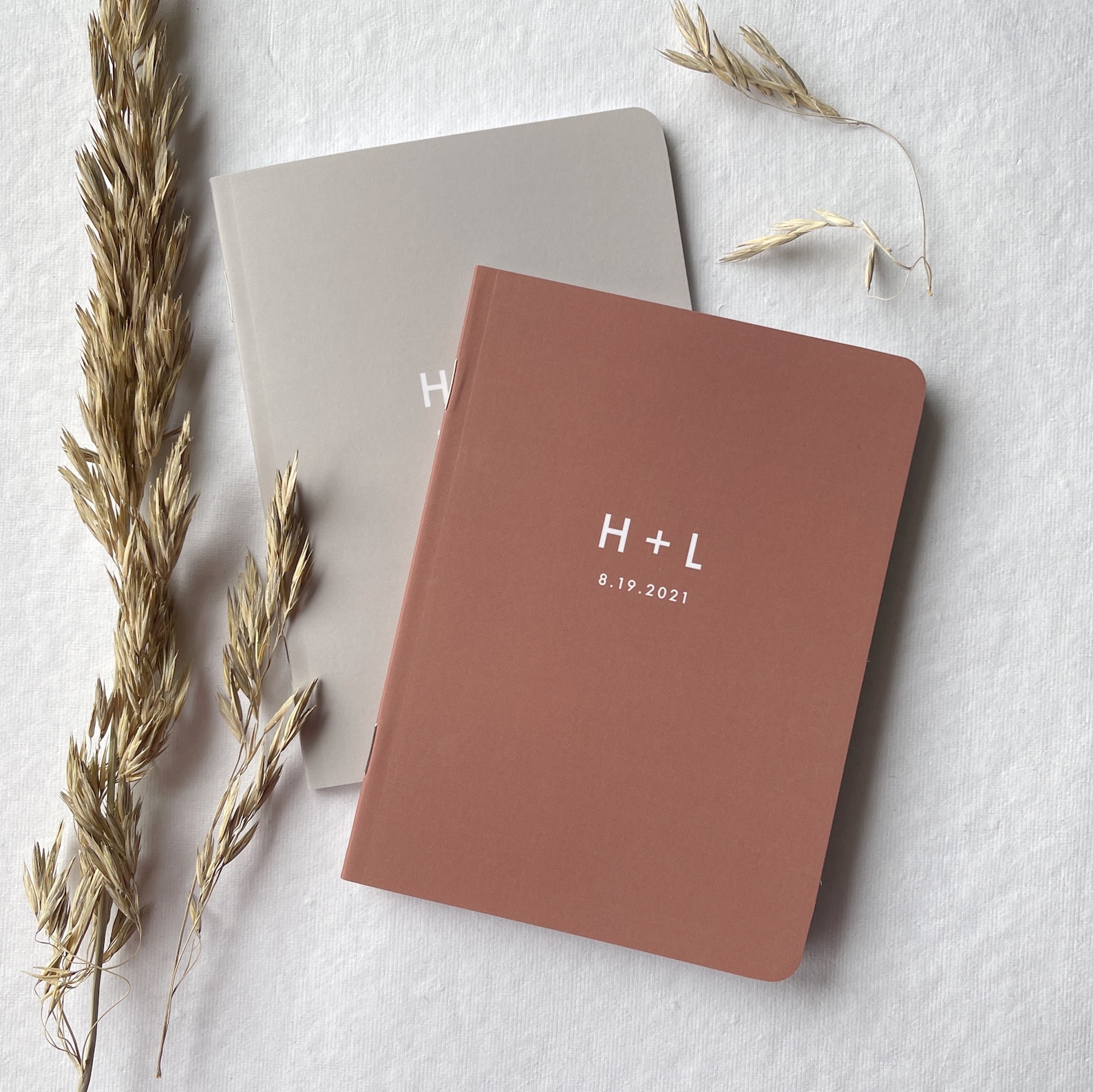 Modern Minimalist Wedding Vow Books