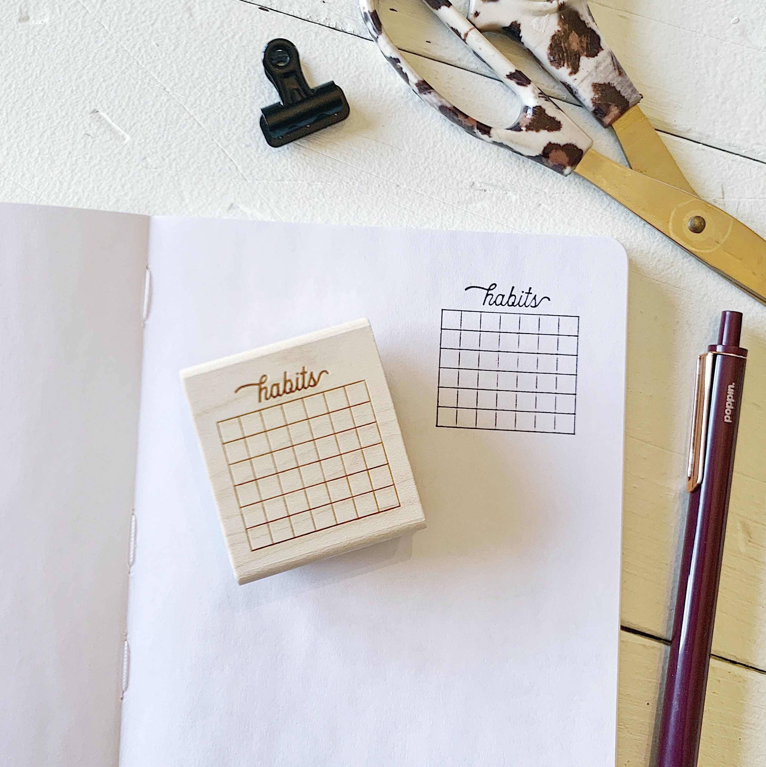 Bullet Journal Stamp. Habit Monthly Stamp Tracker. Bujo Stamp. Etsy