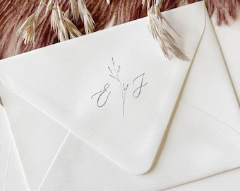 Wedding Monogram Stamp for Wedding or Save The Date Stationery