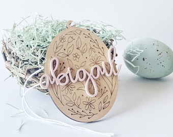 Easter Basket Name Tags. Personalized Easter Basket Tags. Bunny Name Tag for Easter Basket.