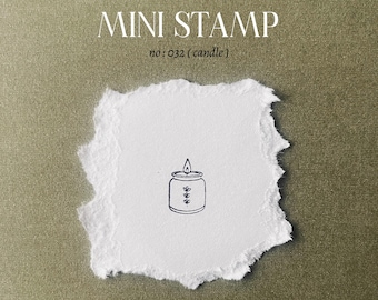 Mini Candle Stamp. Rubber planner stamp. Bujo bullet journaling stamp. Scrapbooking stamp. Planner Stamp. Art Stamp. Mini Stamp