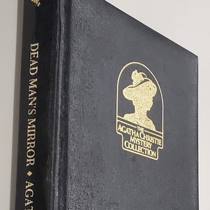 Dead Man&#39;s Mirror by Agatha Christie from Vintage Agatha Christie Mystery Collection, Navy Blue Leatherette Cover