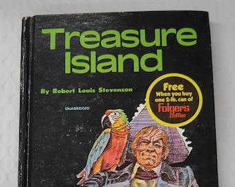 Treasure Island by Robert Louis Stevenson - Vintage Book from the 70s