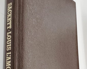 Sackett by Louis L'Amour From the Louis L'Amour Collection - Leatherette Bound Vintage 80s Western Book