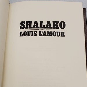 Shalako  by Louis L&#39;Amour From the Louis L&#39;Amour Collection Leatherette 1980s Vintage American West Western Apache Sonoran Desert